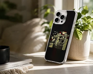 American truck design on a phone case, featuring bold colors and edgy style. — Lifestyle