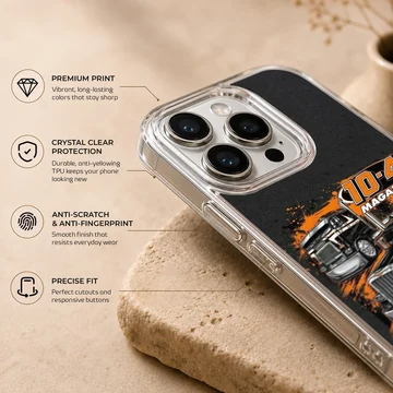 American truck digital illustration on phone case — Info