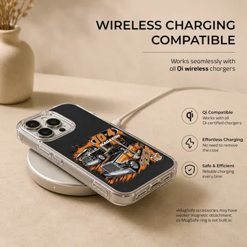 American truck digital illustration on phone case — Charging