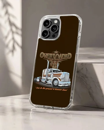 Dynamic American truck illustration on phone case