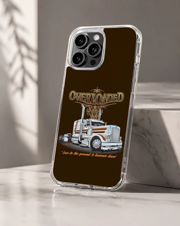 Dynamic American truck illustration on phone case — Hero