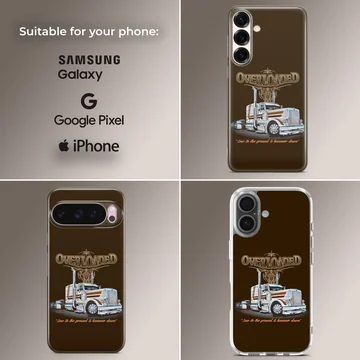 Dynamic American truck illustration on phone case — Collage