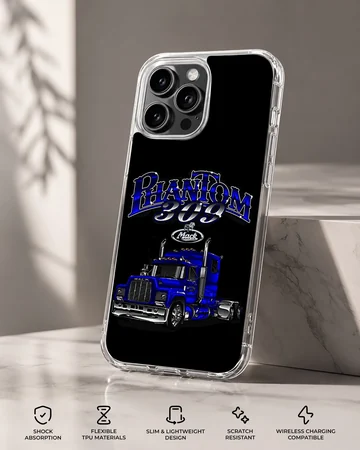 American truck illustration on phone case — Specs
