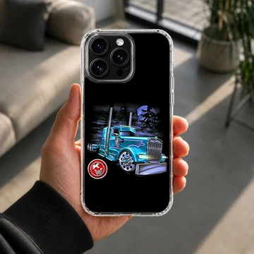 American truck digital illustration on phone case — Lifestyle