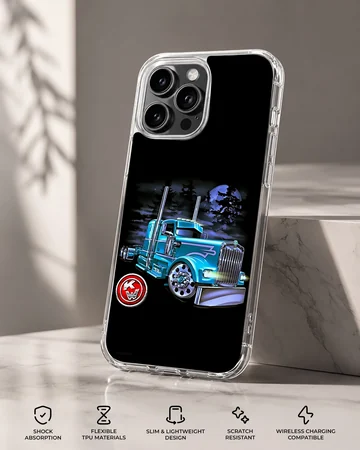 American truck digital illustration on phone case — Specs