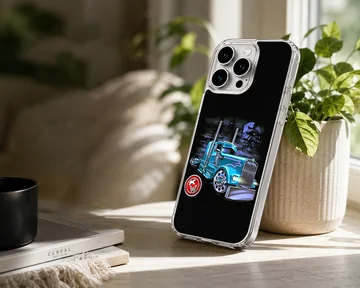 American truck digital illustration on phone case — Lifestyle
