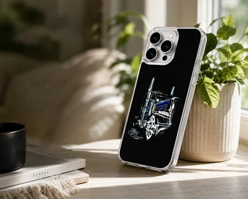 American truck illustration on black background phone case — Lifestyle