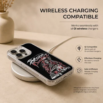 Edgy American Truck with The Reaper illustration phone case — Charging