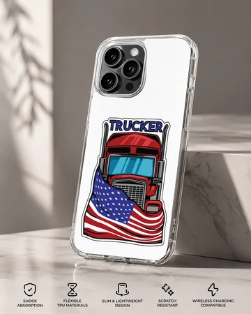 American truck with flag design on phone case — Specs