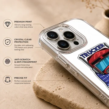 American truck with flag design on phone case — Info