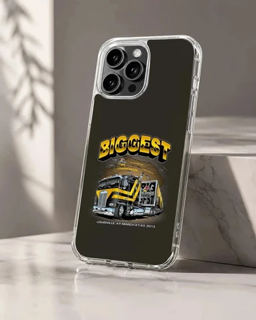 American truck design with bold typography on a phone case.
