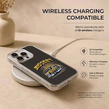 American truck design with bold typography on a phone case. — Charging