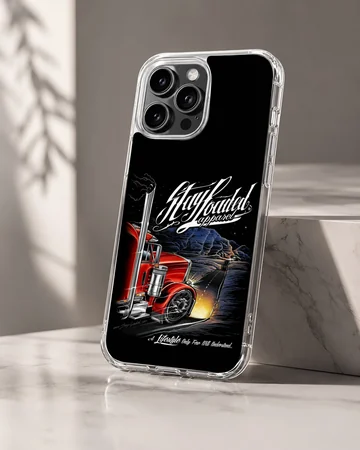 American truck design on a phone case featuring a bold illustration. — Hero