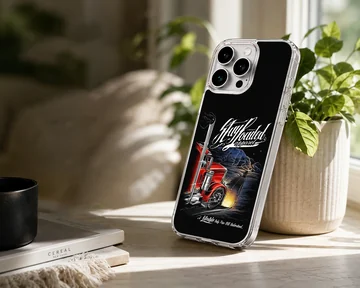 American truck design on a phone case featuring a bold illustration. — Lifestyle
