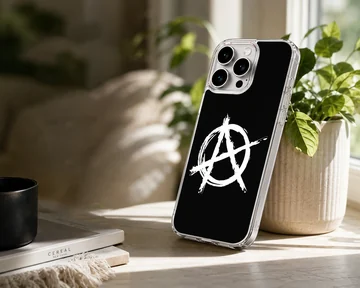 Anarchy symbol on black background phone case — Lifestyle