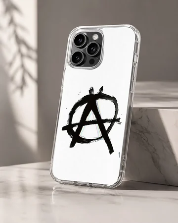 Anarchy symbol in bold graffiti style on phone case. — Hero