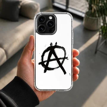 Anarchy symbol in bold graffiti style on phone case. — Lifestyle