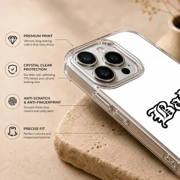 Black gothic 'Babe' typography on white background phone case — Info