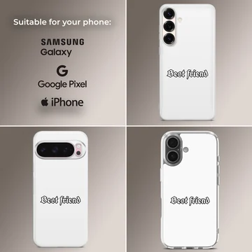 Ancient font texts with bold typography on phone case — Collage