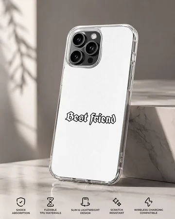 Ancient font texts with bold typography on phone case — Specs