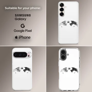 Angel wings with crown design phone case — Collage
