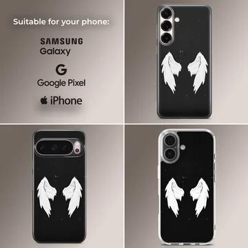 Digital illustration of angel wings phone case — Collage