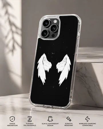 Digital illustration of angel wings phone case — Specs