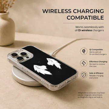 Digital illustration of angel wings phone case — Charging