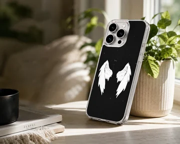 Digital illustration of angel wings phone case — Lifestyle