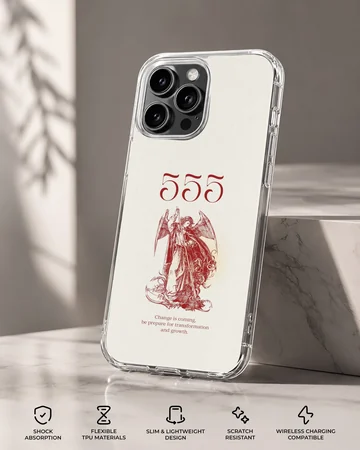 Angel design with inspirational quote on phone case — Specs