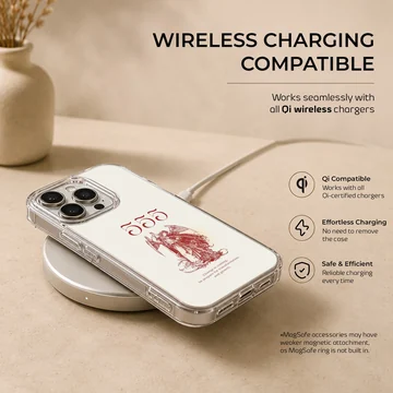 Angel design with inspirational quote on phone case — Charging