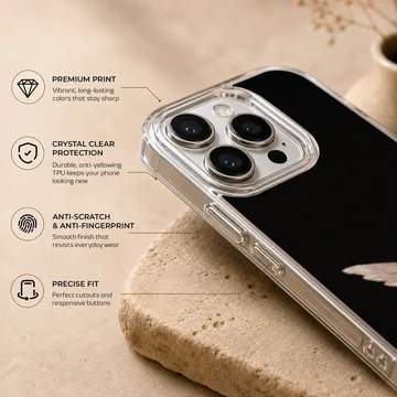 Photographic angel design on black phone case — Info