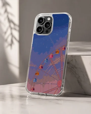 Anime Background phone case with a Ferris wheel design — Hero