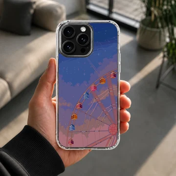 Anime Background phone case with a Ferris wheel design — Lifestyle