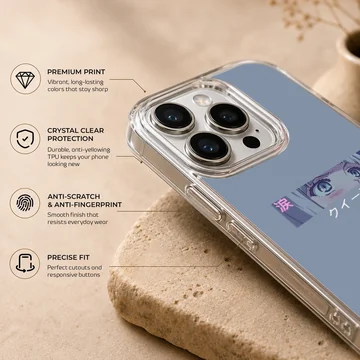 Anime Faces digital illustration on a phone case — Info