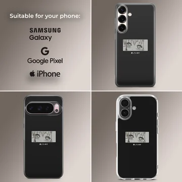 Anime Faces phone case with artistic eyes design. — Collage