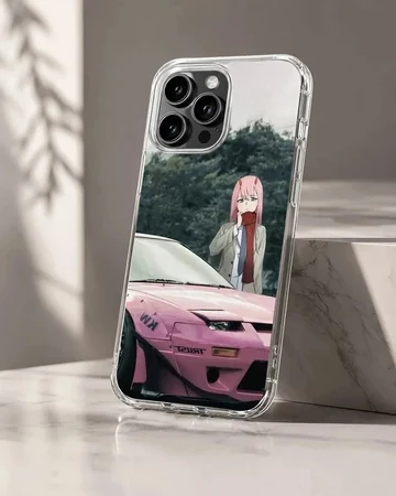 Anime JDM motor sports scene on phone case