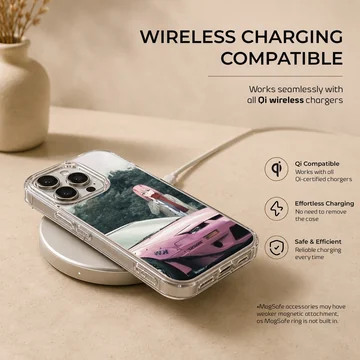 Anime JDM motor sports scene on phone case — Charging