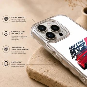 Anime JDM phone case with red car illustration — Info