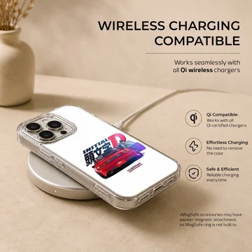 Anime JDM phone case with red car illustration — Charging