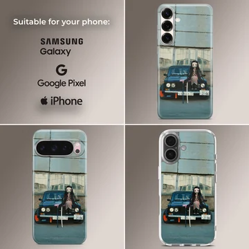 Anime JDM car with character phone case — Collage