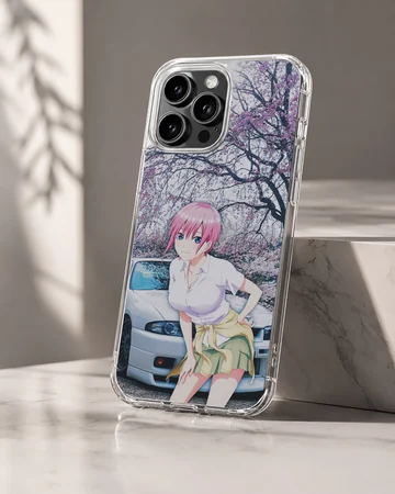 Anime JDM phone case with car and character design — Hero