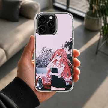 Anime JDM design with sporty car and character phone case — Lifestyle
