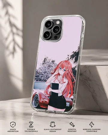 Anime JDM design with sporty car and character phone case — Specs