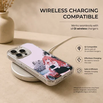 Anime JDM design with sporty car and character phone case — Charging