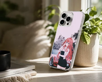 Anime JDM design with sporty car and character phone case — Lifestyle