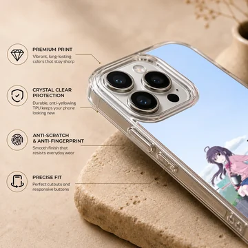 Anime motorcycle with a character on road phone case — Info