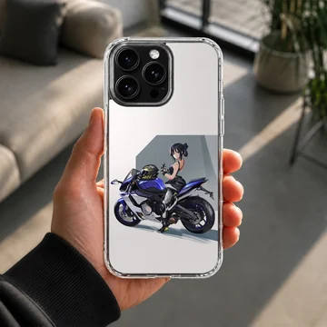 Anime motorcycle with dynamic illustration on phone case — Lifestyle