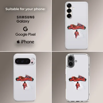 Anime motorcycle with dynamic rider phone case — Collage