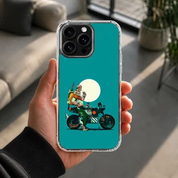 Dynamic anime motorcycle design on phone case. — Lifestyle